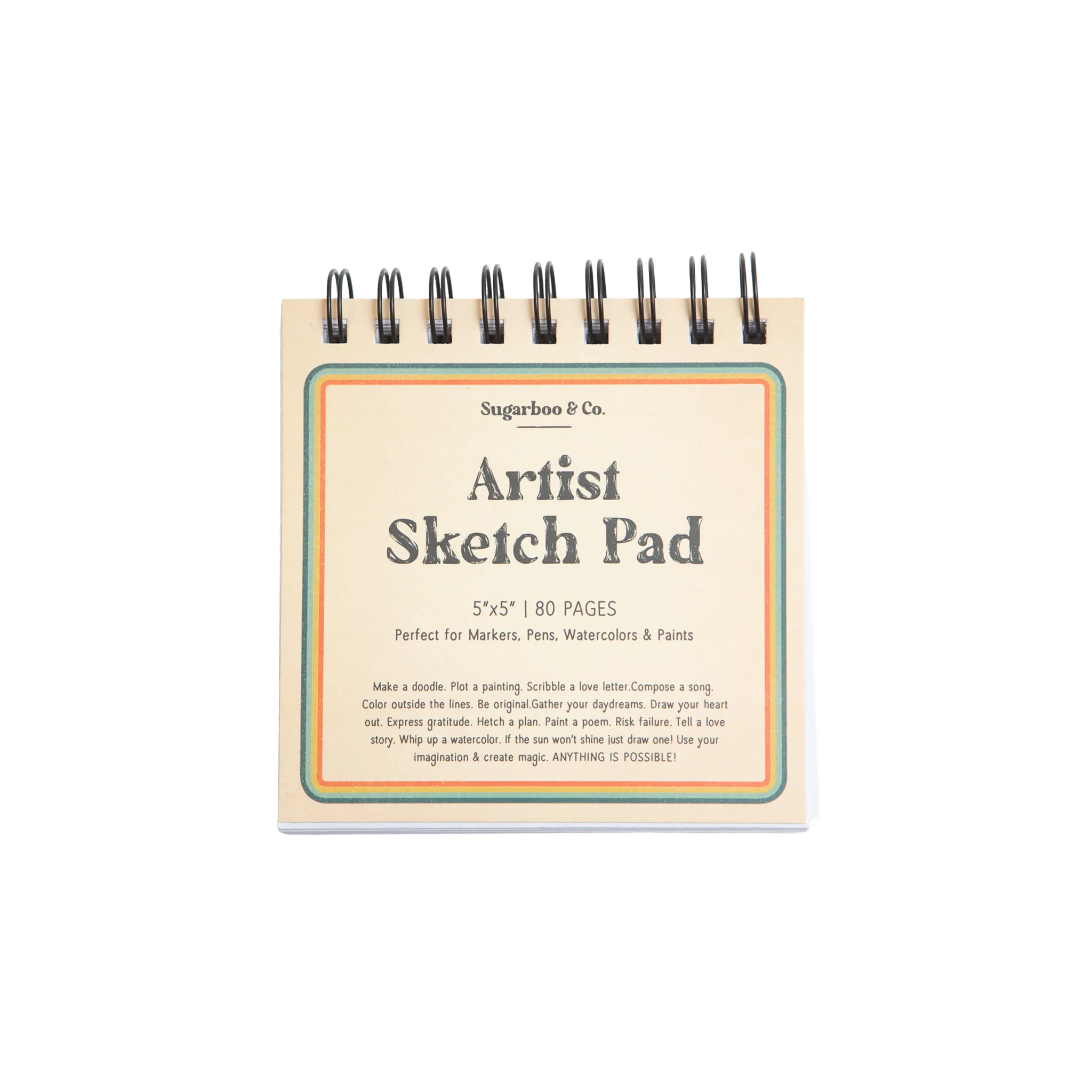 5"x5" spiral sketch pad