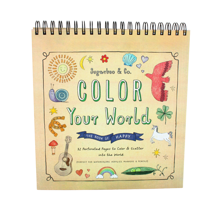 color your world coloring book with spiral cover binding and illustrations on cover