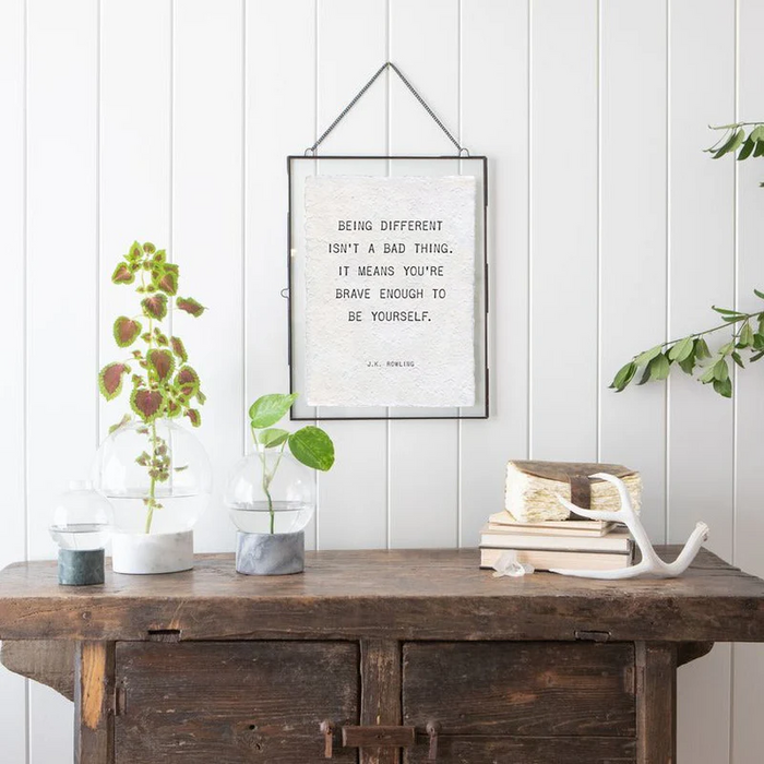 Being Different Isn't A Bad Thing (J.K. Rowling) Handmade Paper Print