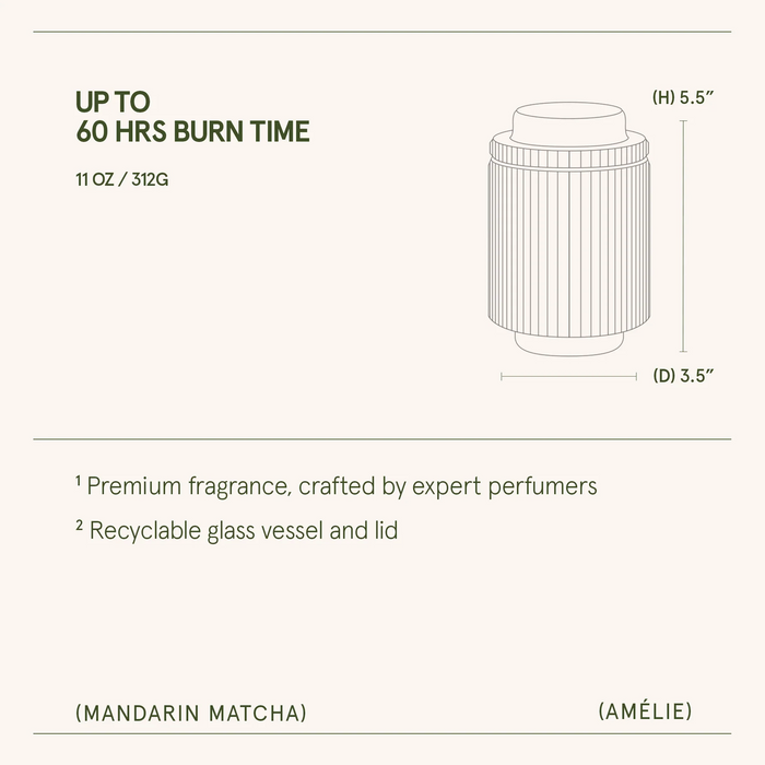 Amélie – Mandarin Matcha Candle