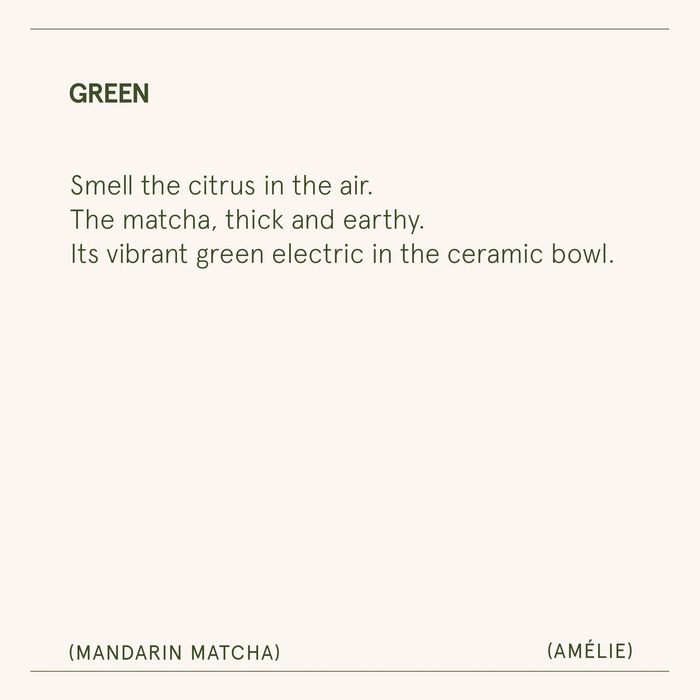 Amélie – Mandarin Matcha Candle