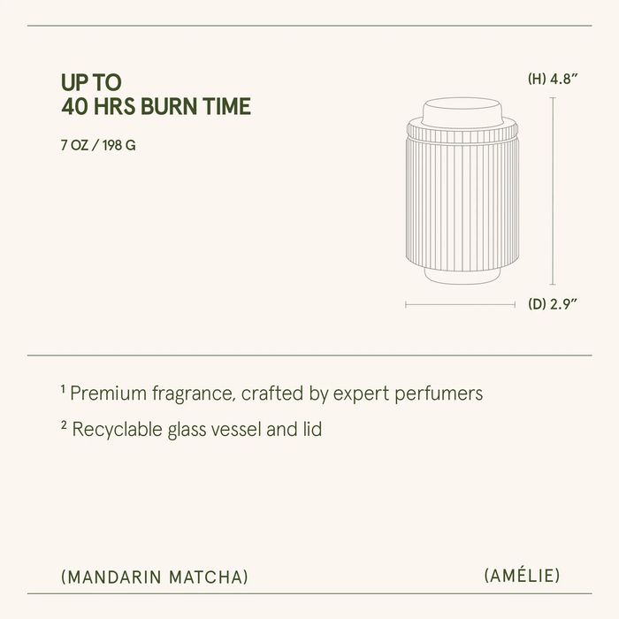 Amélie – Mandarin Matcha Candle
