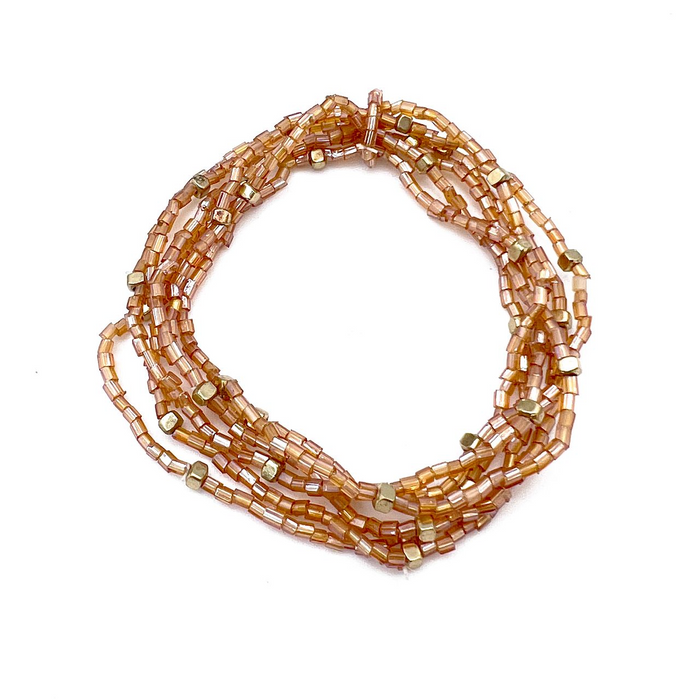 Seed-bead Stretchy Bunch Bracelets – Lavish Blush
