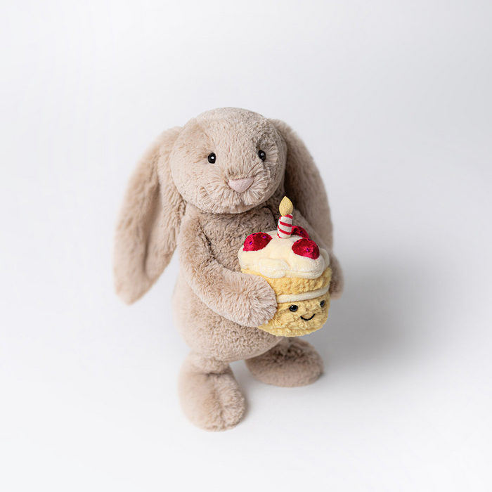 Jellycat Bashful Beige Bunny 'Birthday