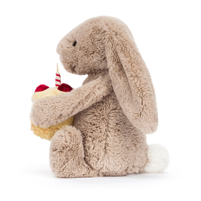 Jellycat Bashful Beige Bunny 'Birthday
