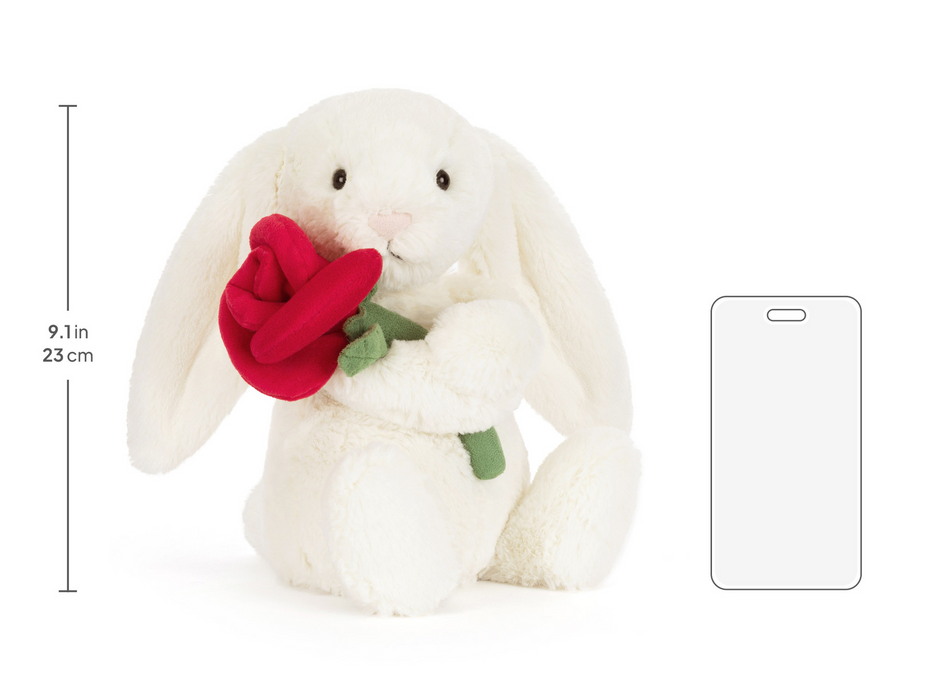 Jellycat Cream Bunny with Rose