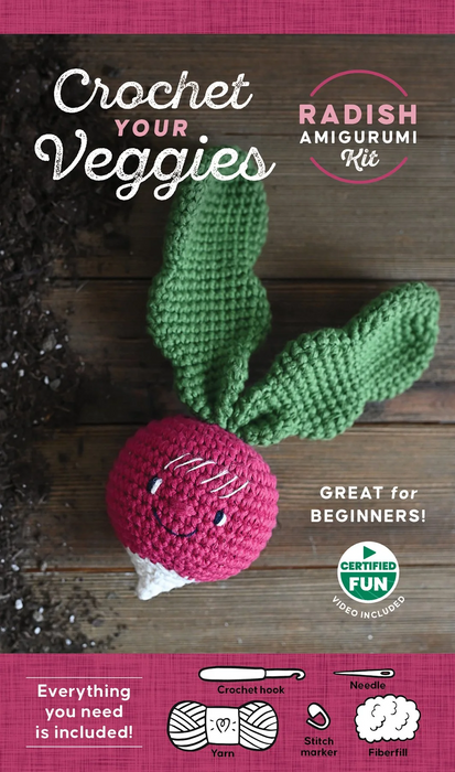 Crochet Your Veggies Amigurumi Kit Radish