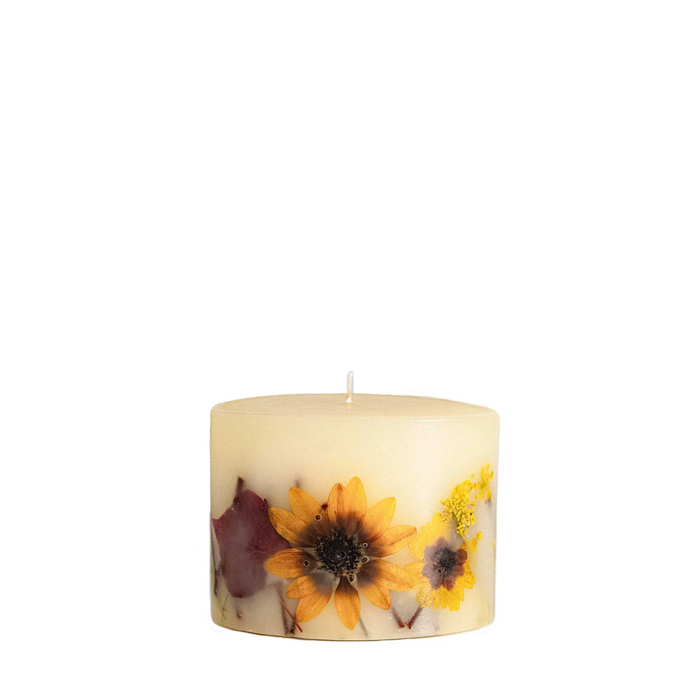 candle with botanicals in it