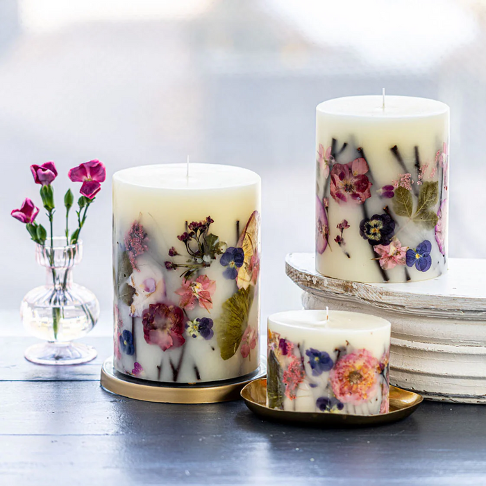 Large Accent Botanical Candle - Blushing Rosewood