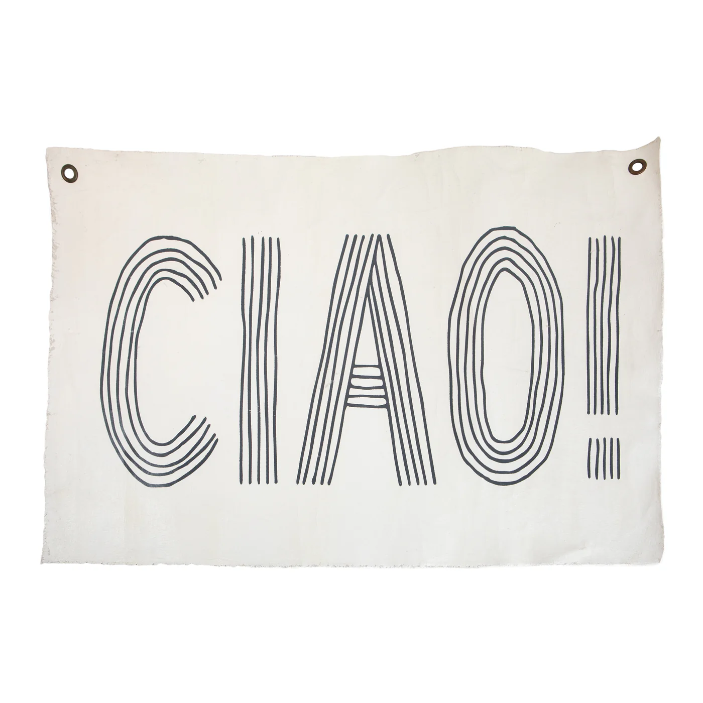 canvas wall print that says "CIAO!"