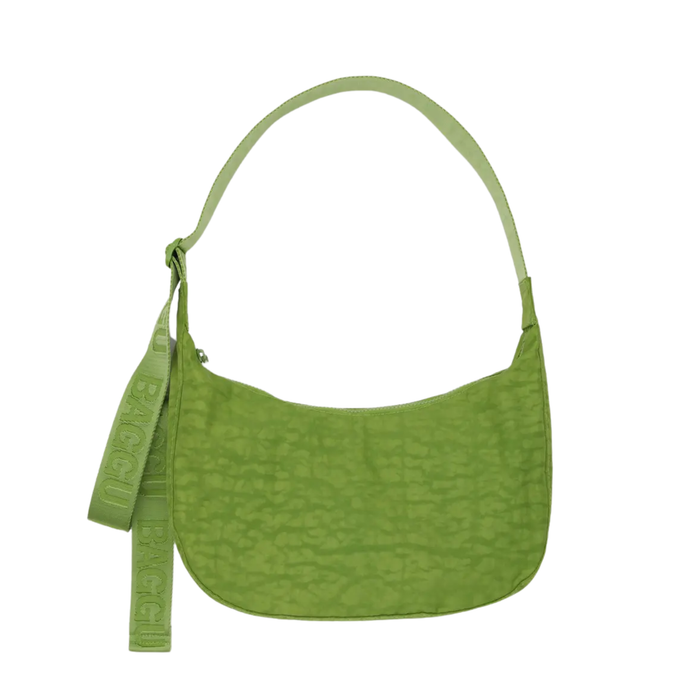 Medium Nylon Crescent Bag - Green juice