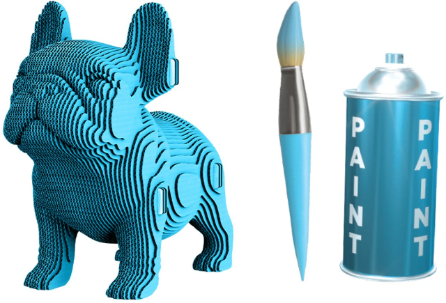 Cartonic Bulldog Puppy Cardboard Puzzle