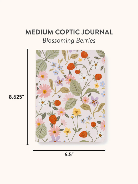Blossoming Berries Medium Coptic-Bound Journal