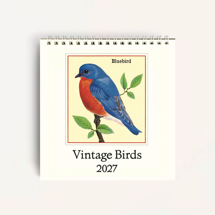 vintage birds 2027 desktop calendar 