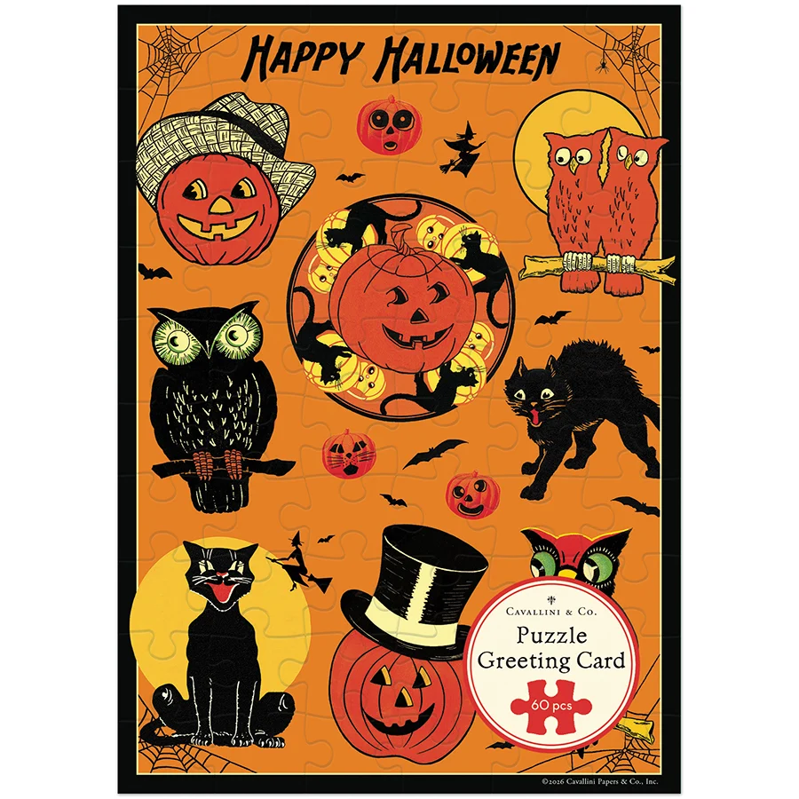 halloween puzzle card