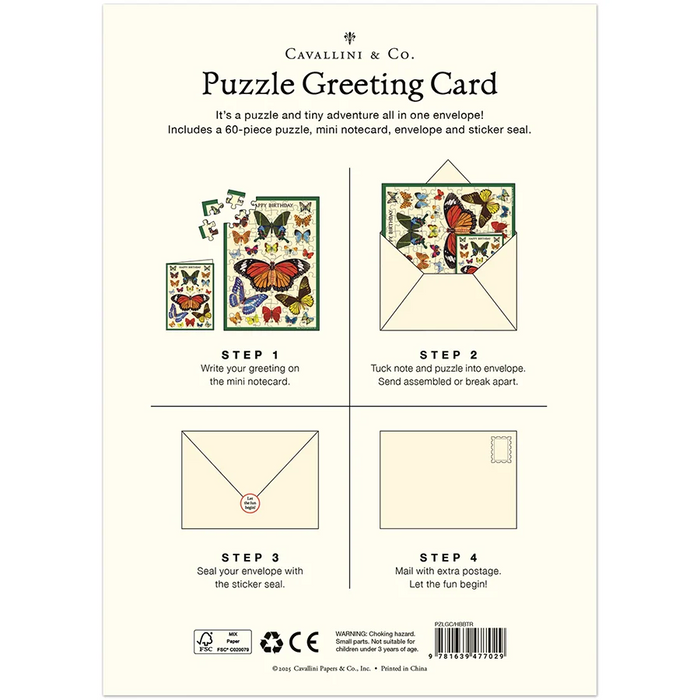 Butterfly Puzzle Card