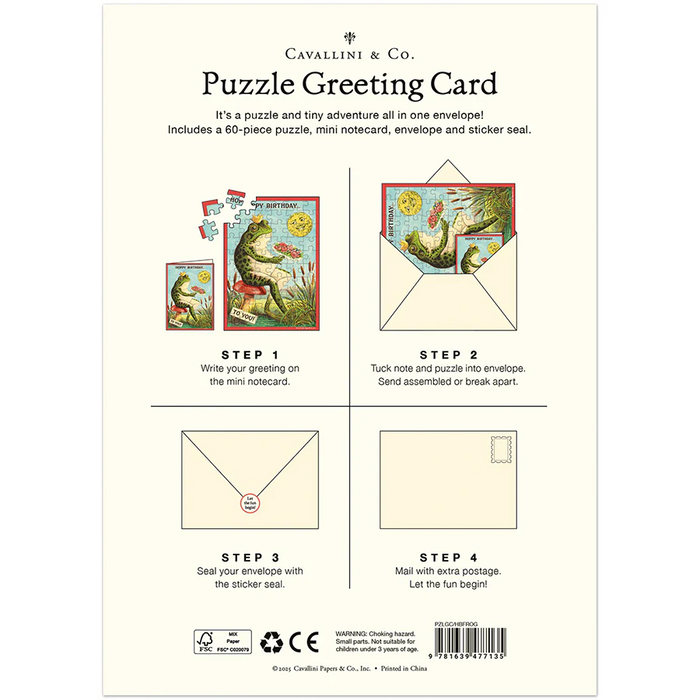 Frog Puzzle Card