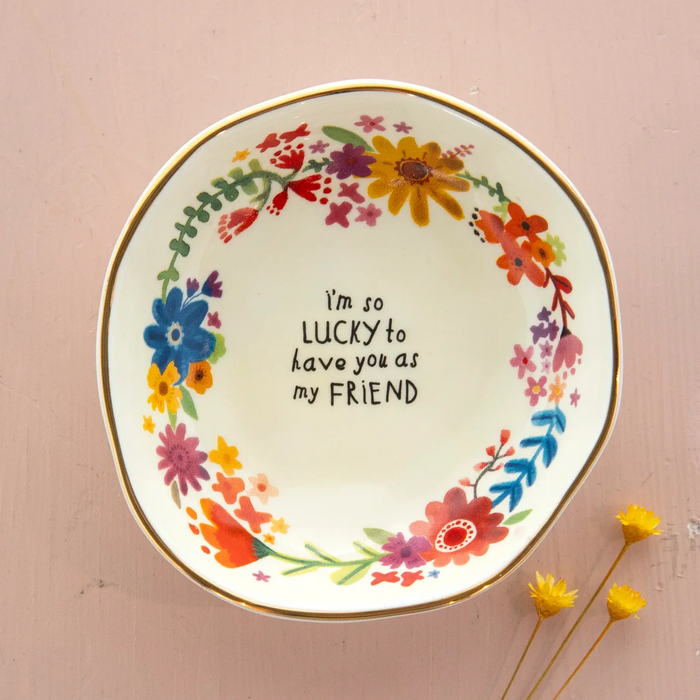 Perfect Little Trinket Bowl - Lucky to Have you as a Friend