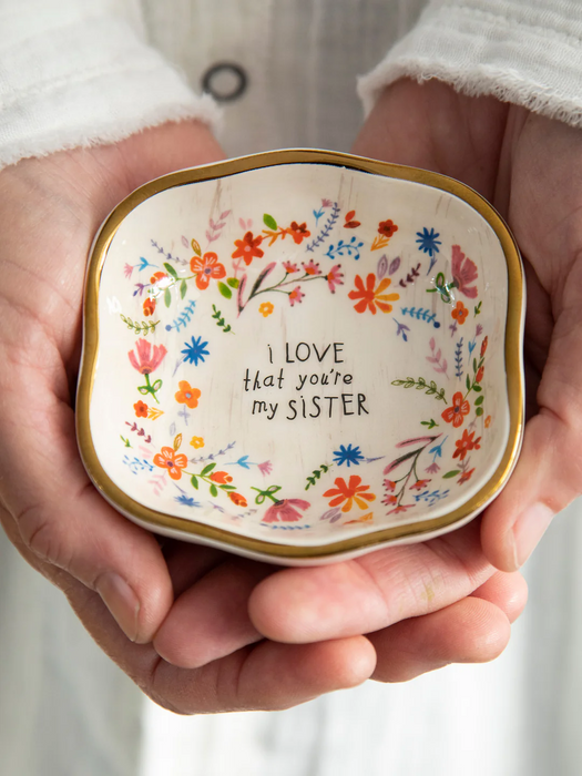 Antiqued Trinket Bowl - Sister