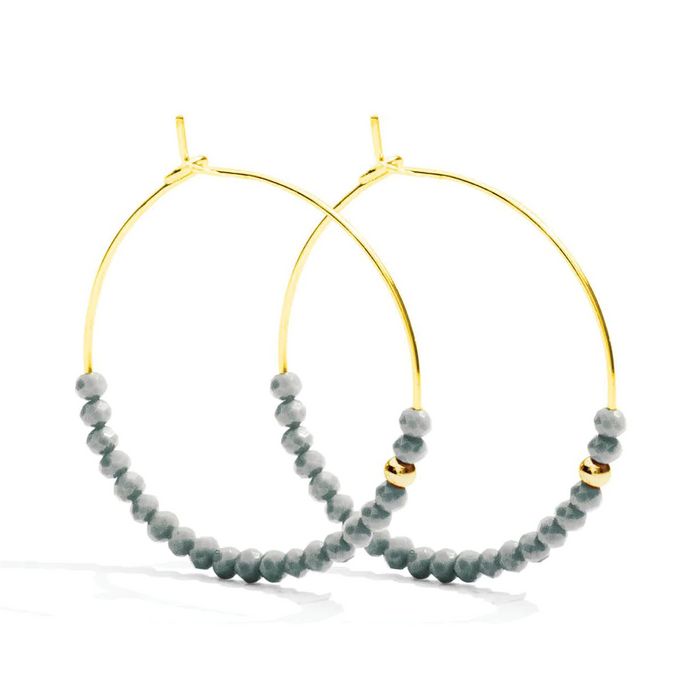 Delicate Crystal Hoops