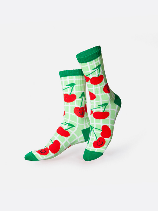 Cherry Flat Socks
