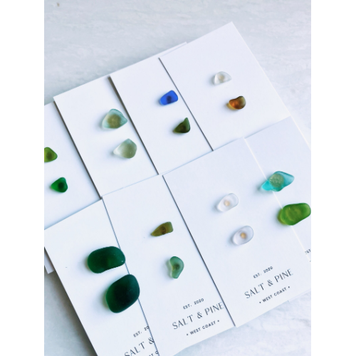 Sea Glass Stud Earrings