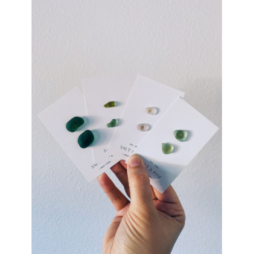 Sea Glass Stud Earrings