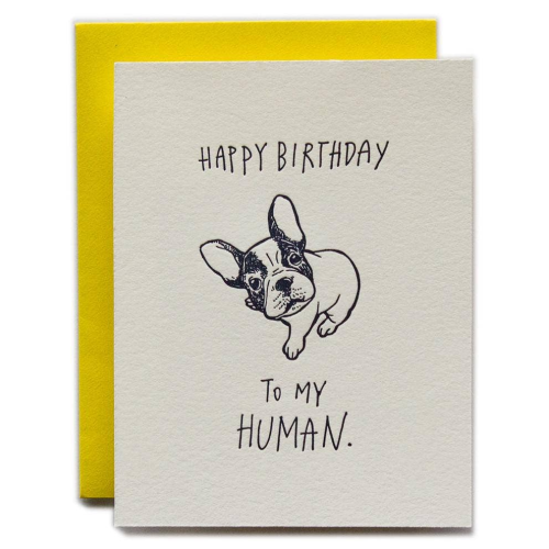 Happy Birthday To My Human Dog Card