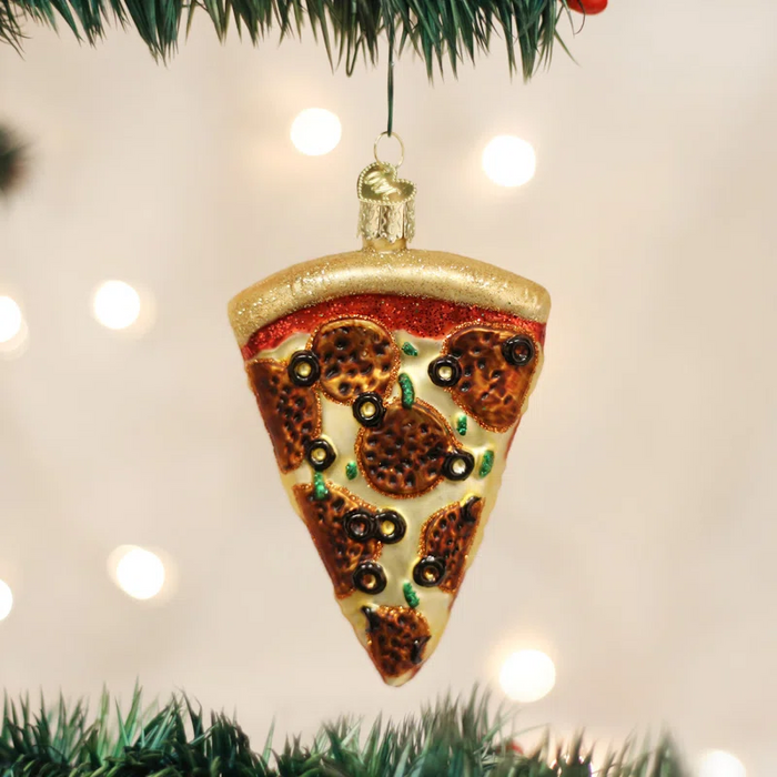 Hand painted Pizza Slice Ornament