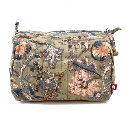 Floral patterned bag on a white background