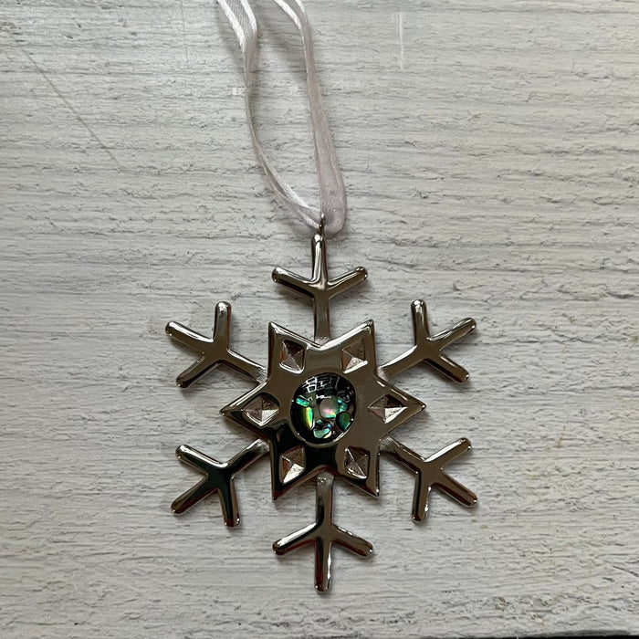Abalone Snowflake Ornament