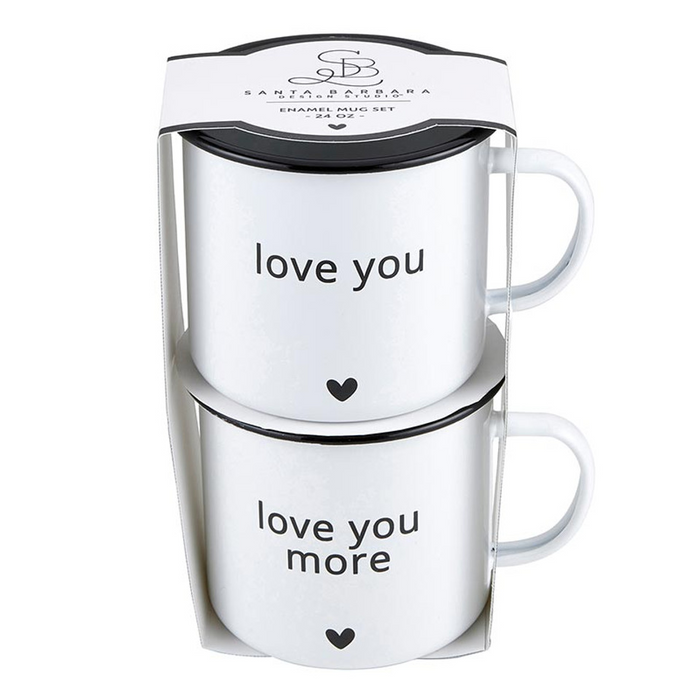 Love You, More Enamel Mug Set