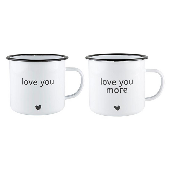 Love You, More Enamel Mug Set