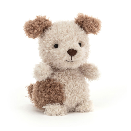 LITTLE BROWN AND BEIGE PUPPY STUFFED ANIMAL