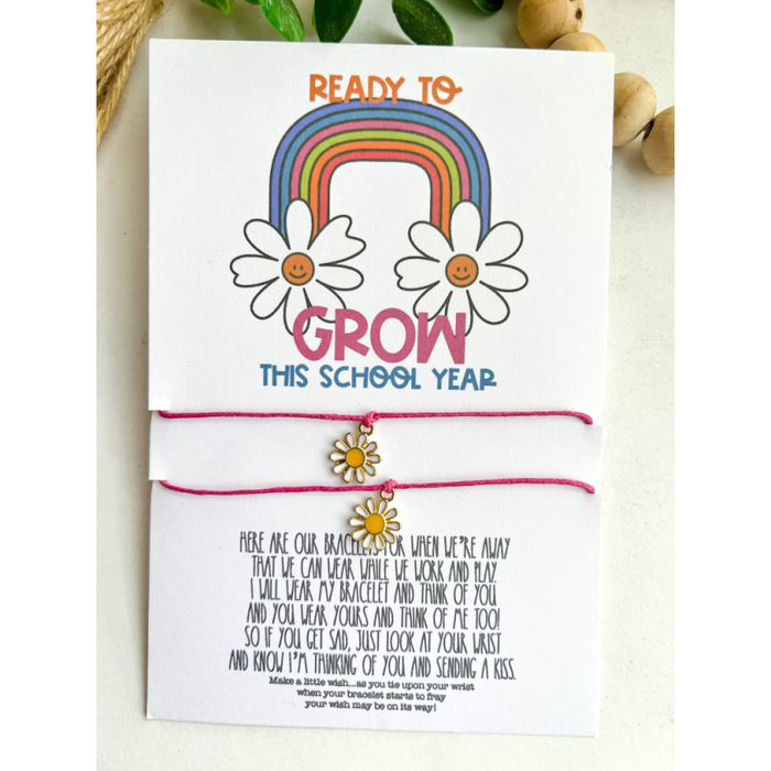 Daisy Grow Back to School Wish Bracelet Mommy and Me