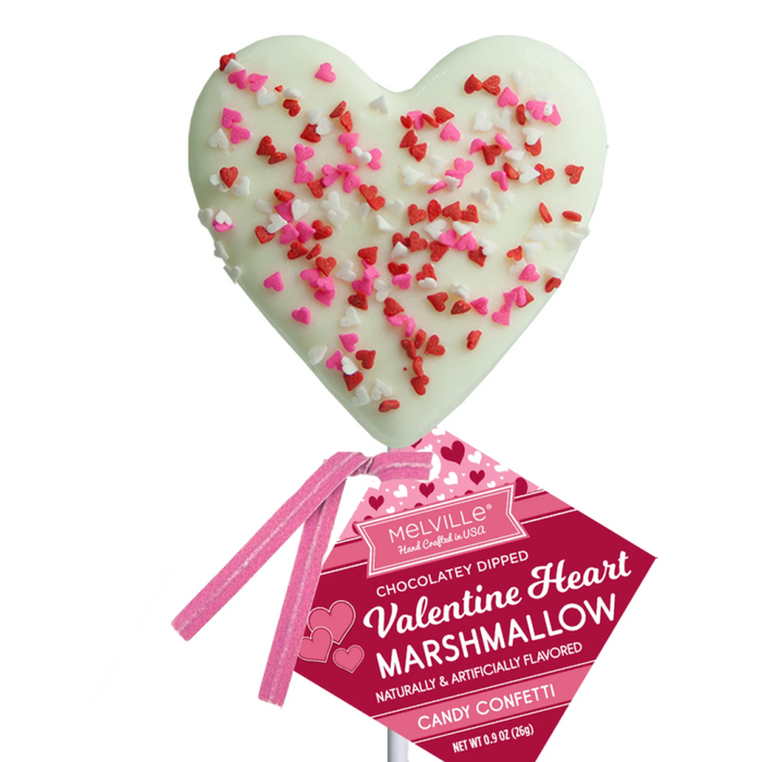 Valentine Heart Confetti  Marshmallow Lollipop