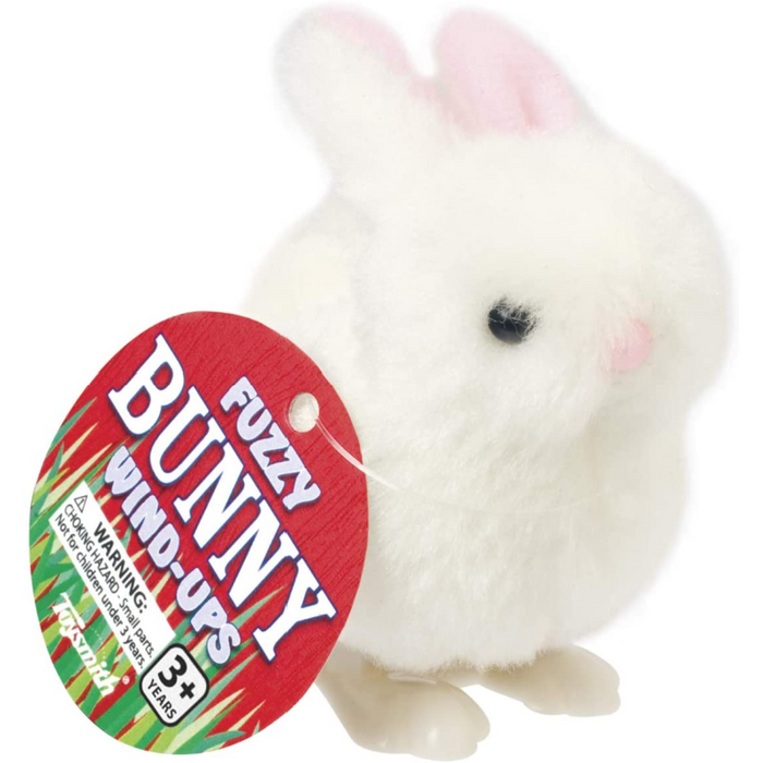 White Fuzzy Bunny Wind Up