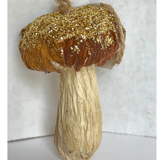 Wood Bark Mushroom Ornament