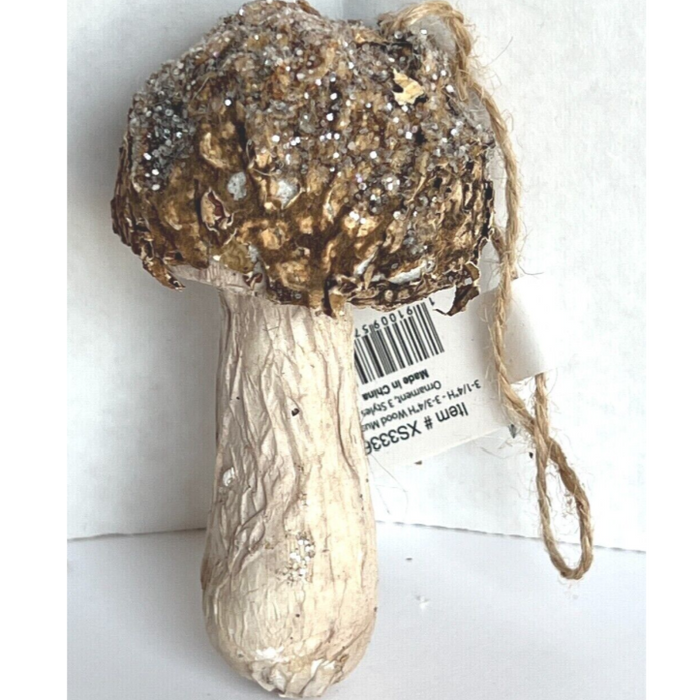 Wood Bark Mushroom Ornament