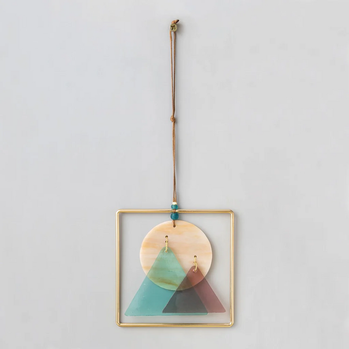 Stained Glass Light Catcher - Sunset Mountains
