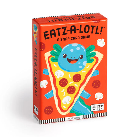 Eatz-A-Lotli card game box with a colorful design on an orange background