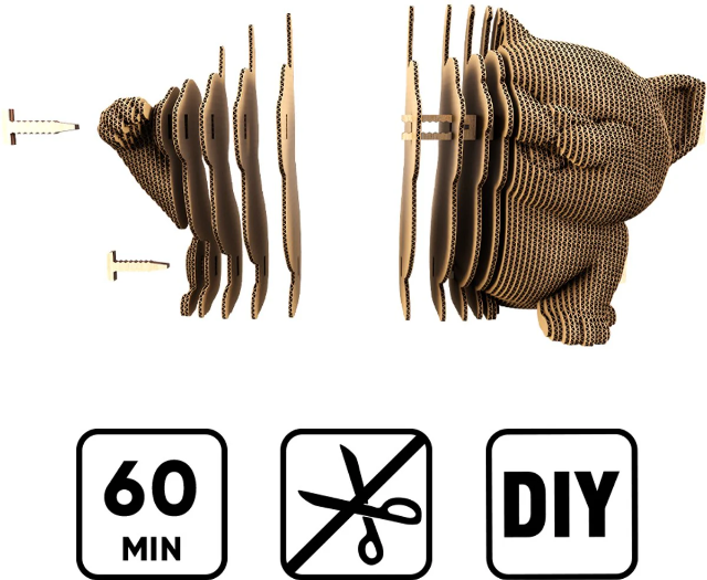 Cartonic Maneki Kitten Cardboard Puzzle