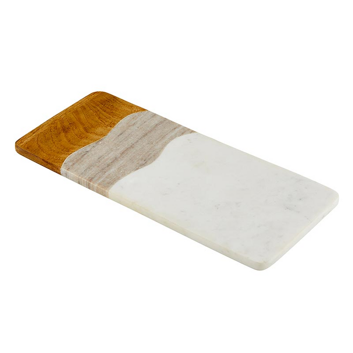 Face to Face Serving Board - Marble + Wood