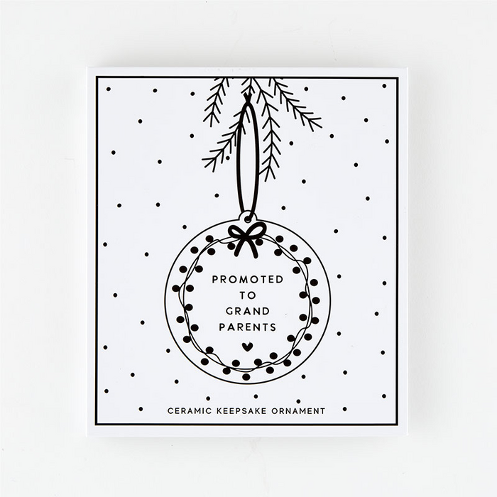 Promoted To Grandparents Ceramic Keepsake Ornament