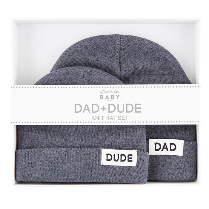 Dad + Dude Hat Set - Grey