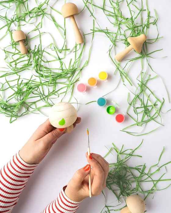 Paint Your Own Wooden Mushrooms