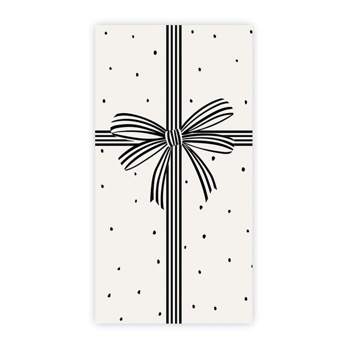 Paper Guest Napkin - Black Bow