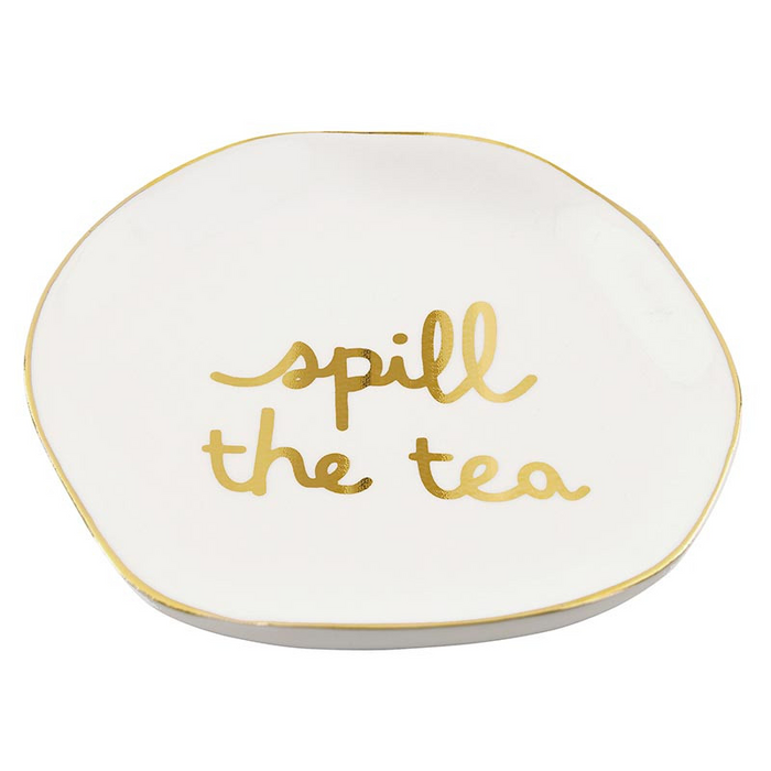Ceramic Tea Bag Rest - Spill The Tea