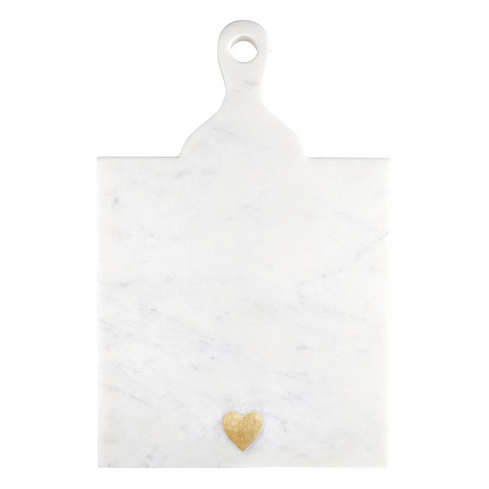 Marble Serving Board with Handle - Heart