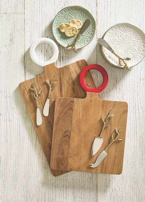 Light Gold Twig Handle Cheese Knives